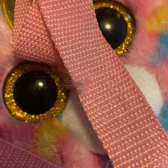 TY Gear Fantasia the Rainbow Unicorn Beanie Boo Plush Purse - Picture 4 of 6